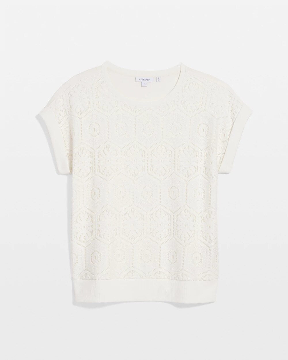 Crocheted Cotton-Blend Shirt