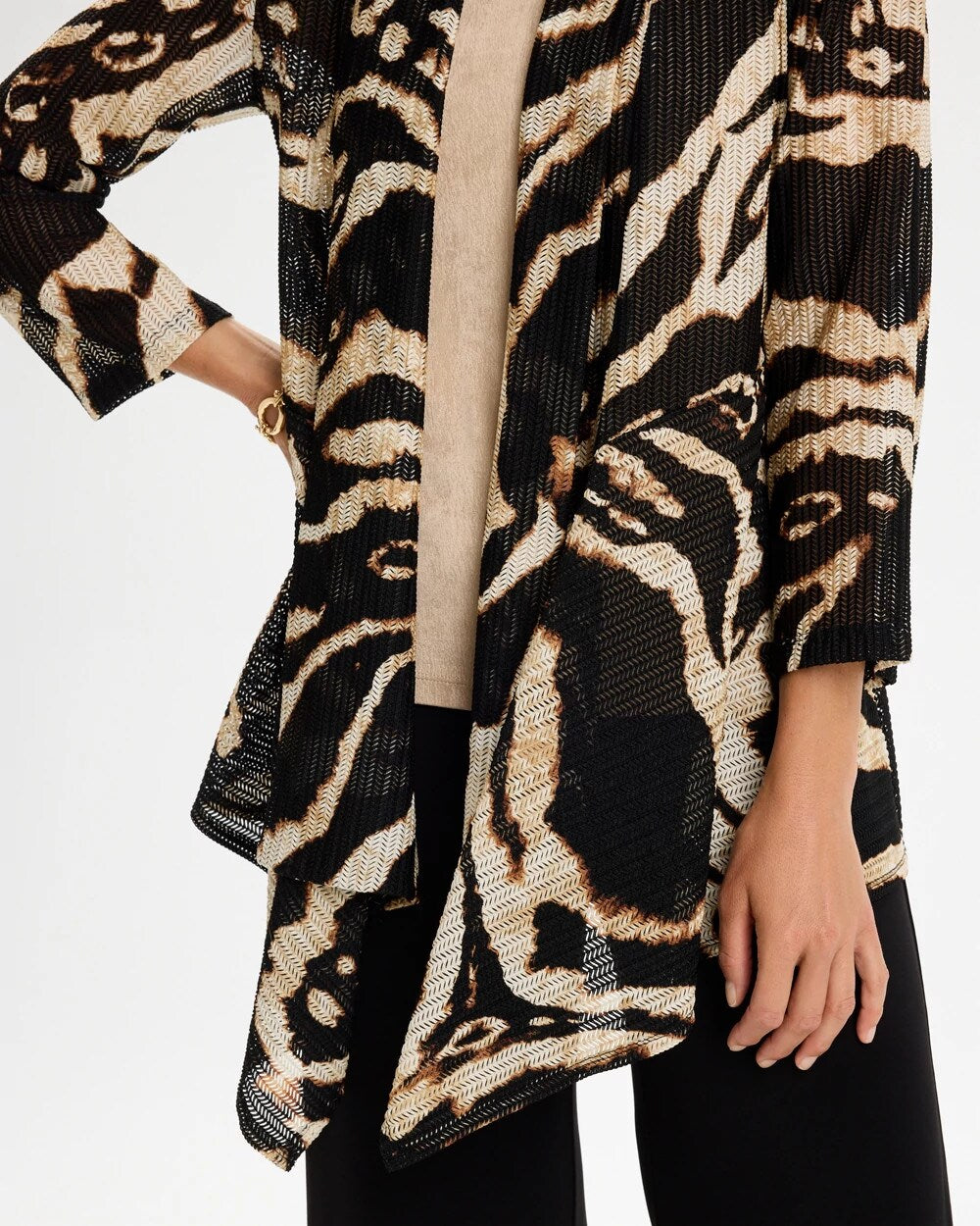Travelers Safari Wheat Mesh Cardigan