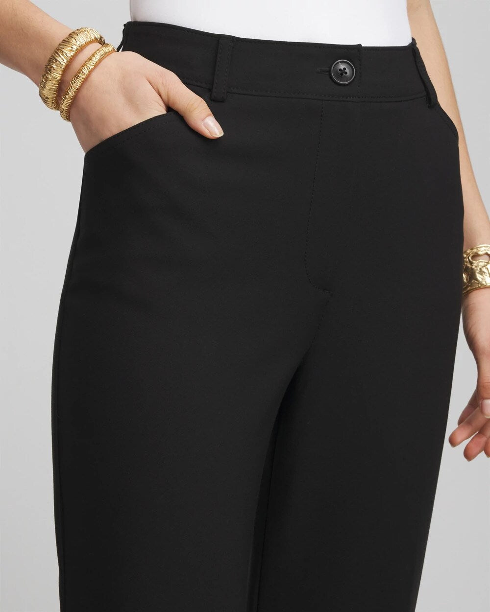 Fly Front Ankle Pants