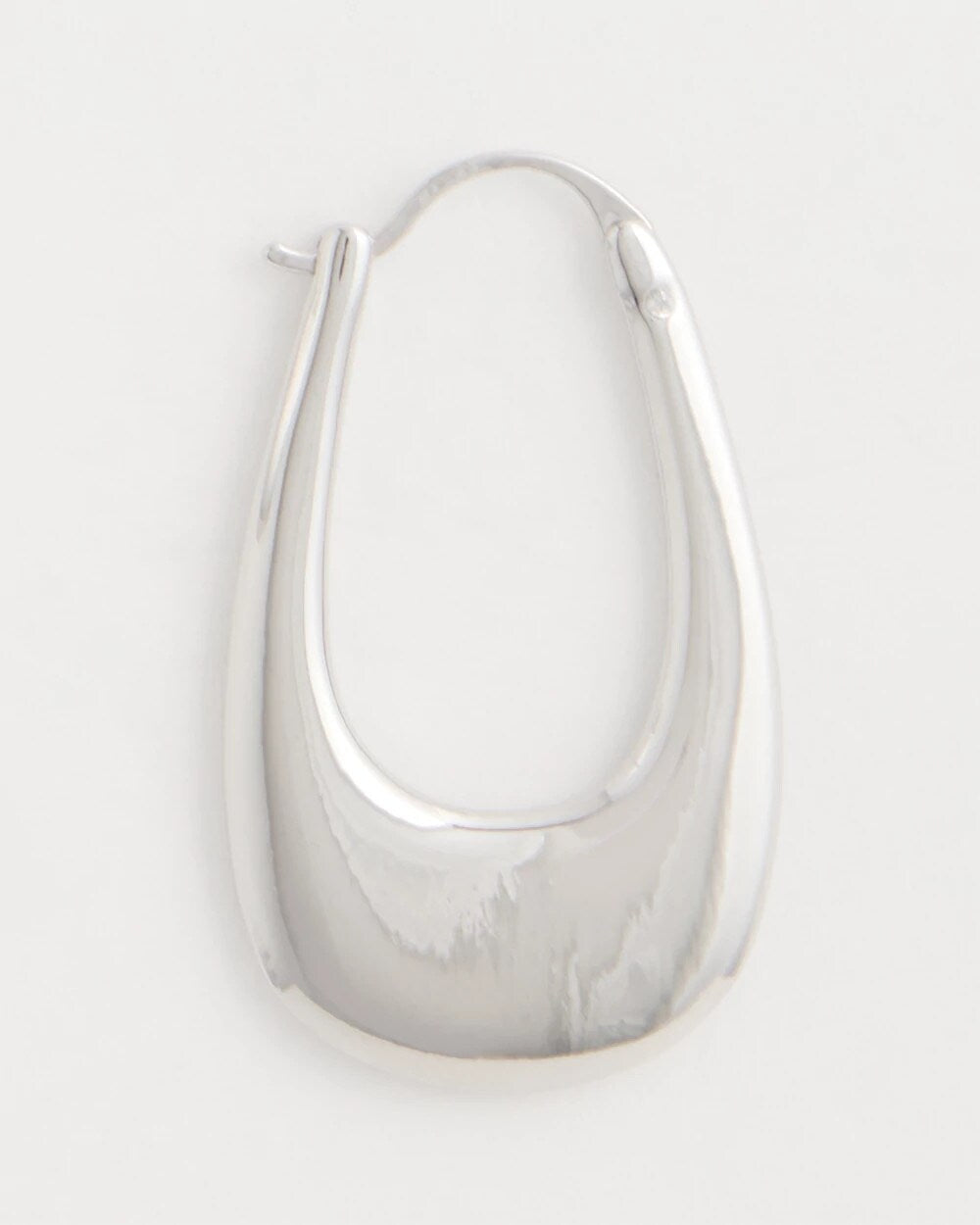 Silvertone Front To Back Hoop Earrings