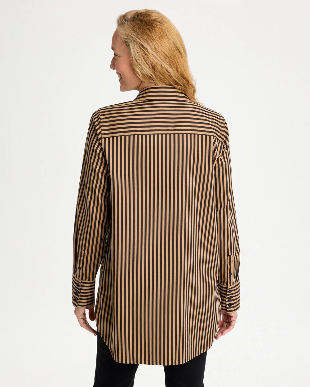No Iron Stretch Striped Tunic