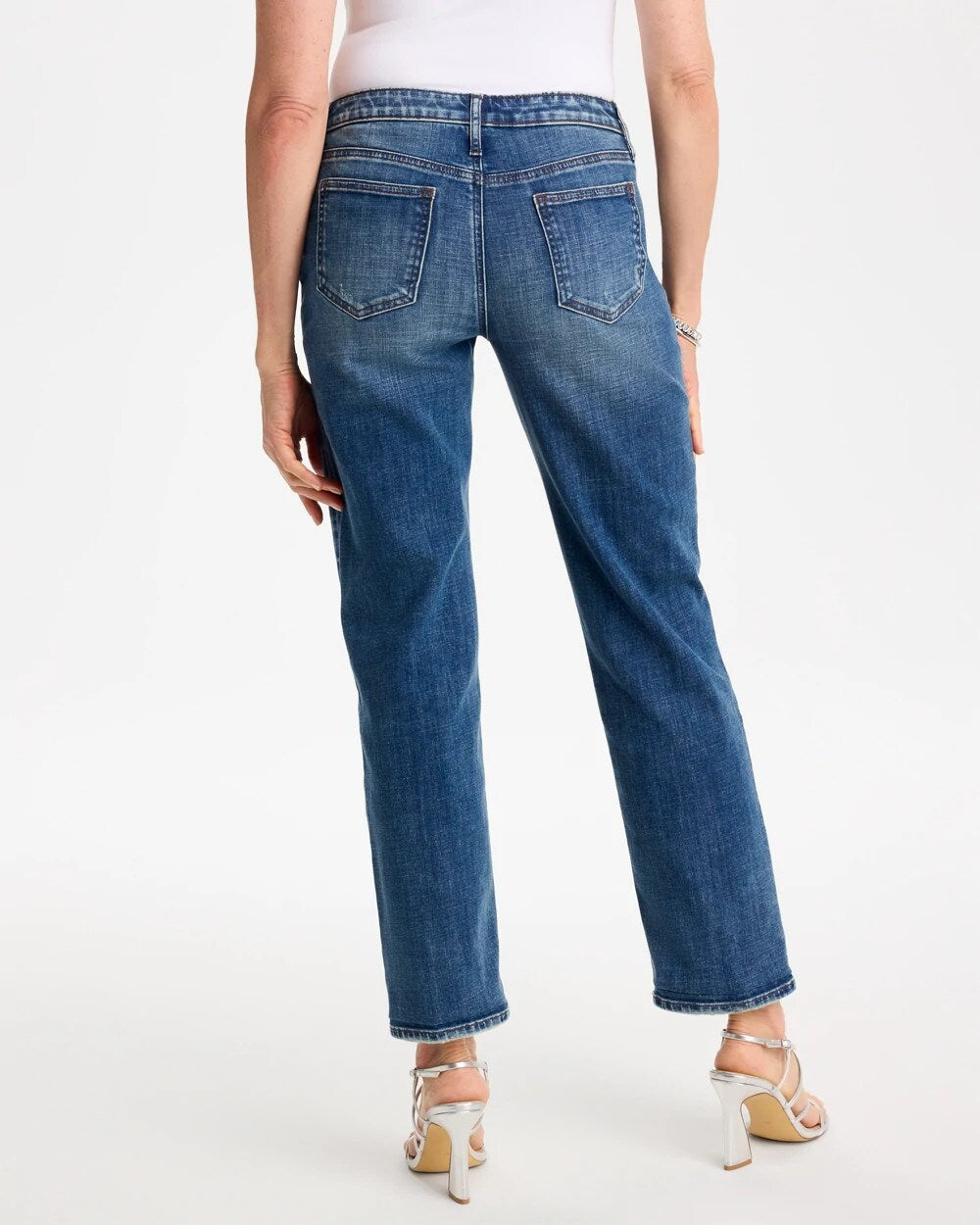 Girlfriend Straight Ankle Jeans