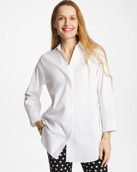 No Iron Stretch Splitneck Tunic