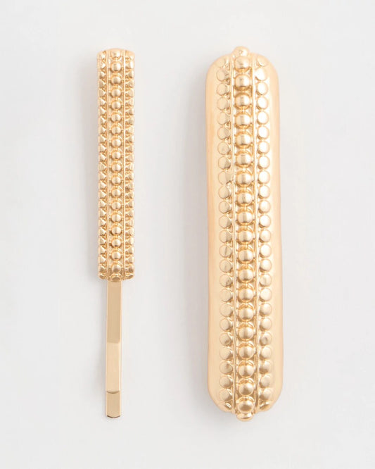 Goldtone Mixed Metal Hair Pin Set