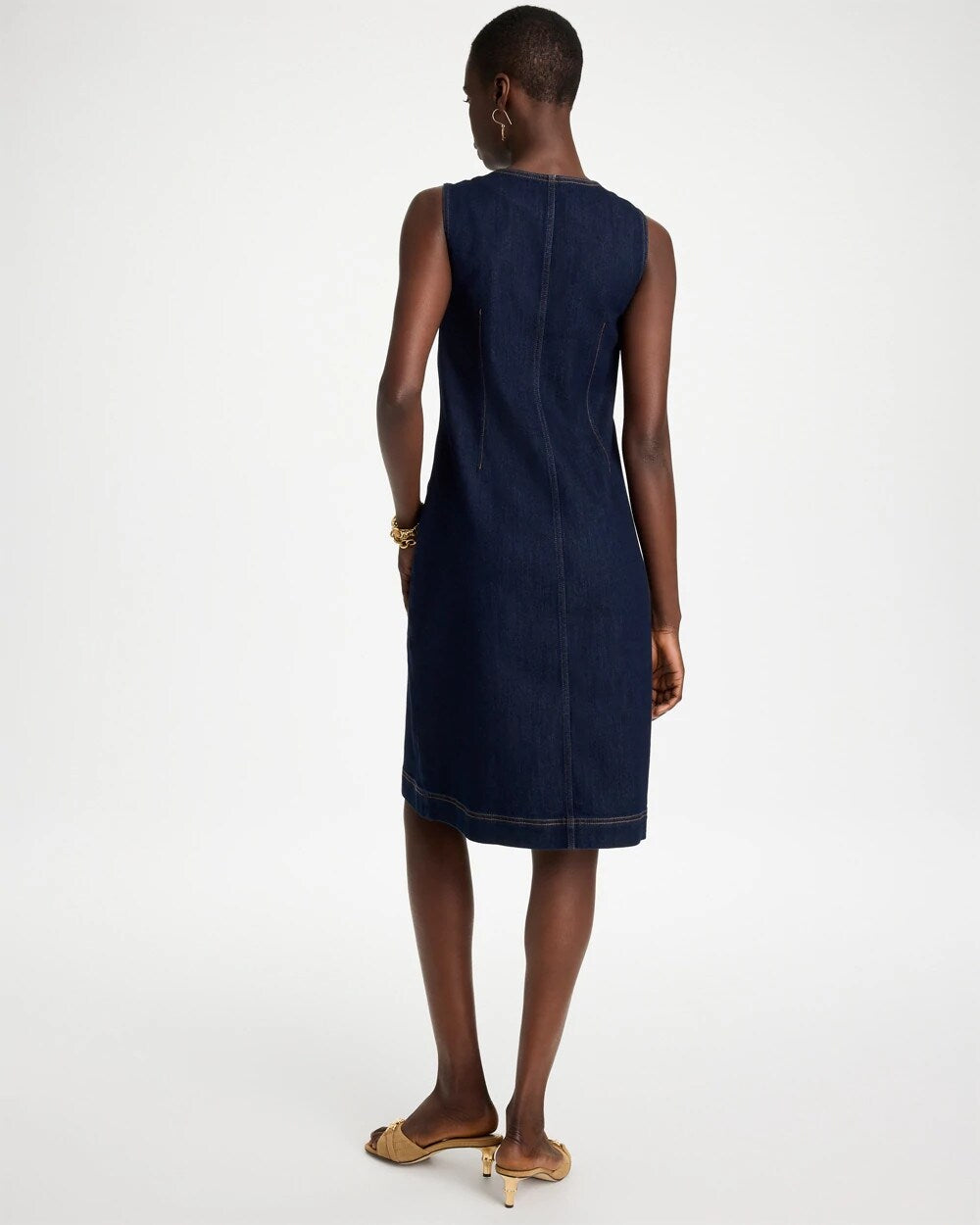 Denim Knee Length Dress