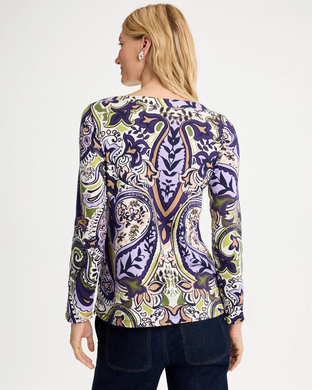 Abstract Pima Cotton Long Sleeve Tee