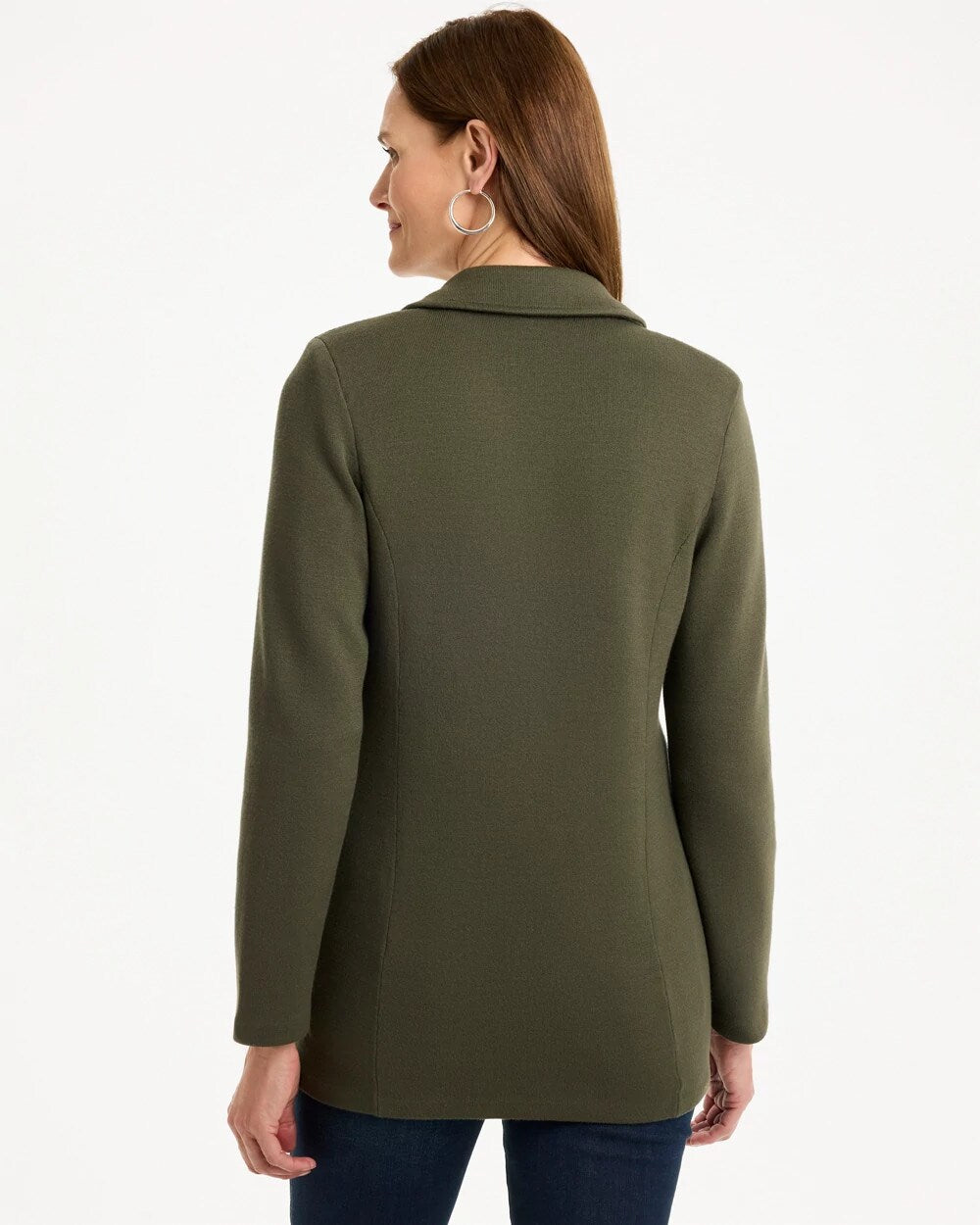 Double-Breasted Sweater Blazer