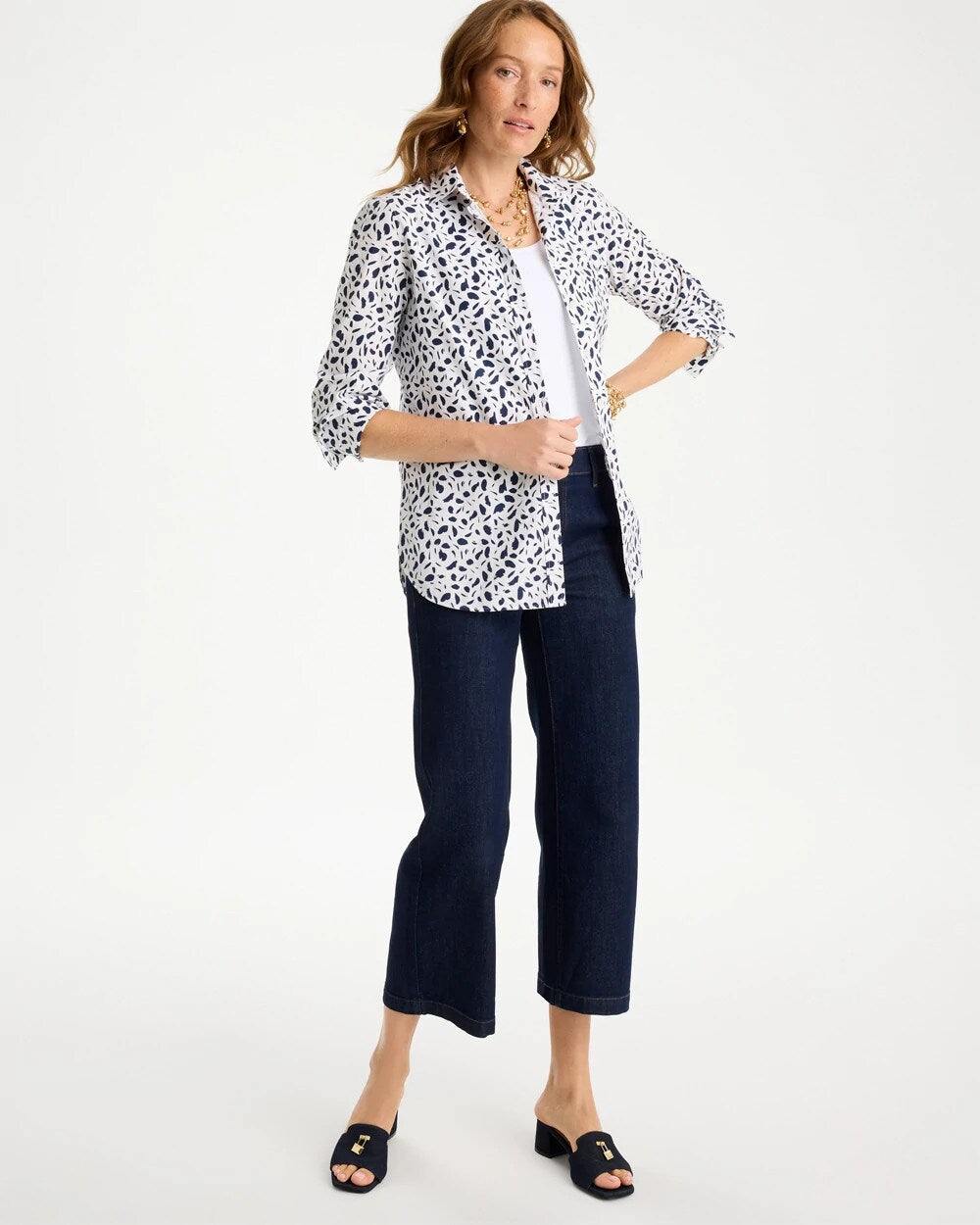 No Iron Stretch Printed Shirt