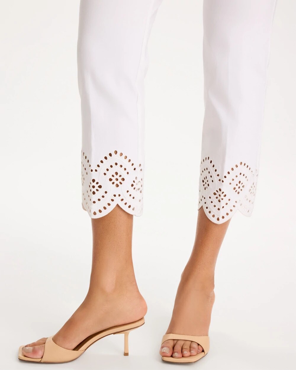 Brigitte Slim Scalloped Ankle Pants