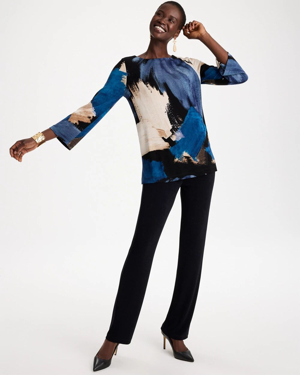 Travelers Brushed Colorblock Tunic