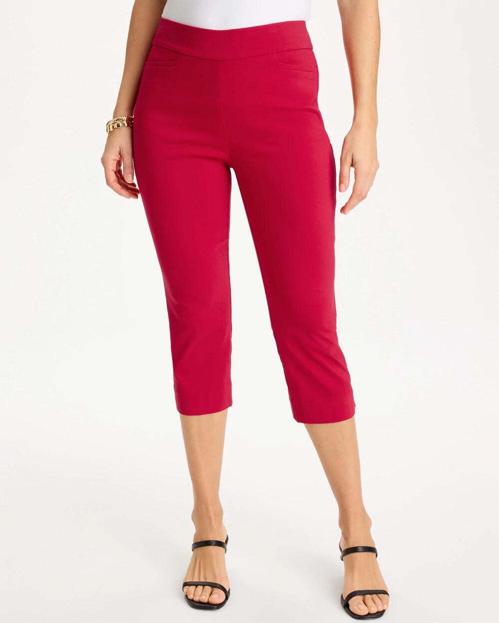 Brigitte Slim Rivet Pull-On Capri Pant