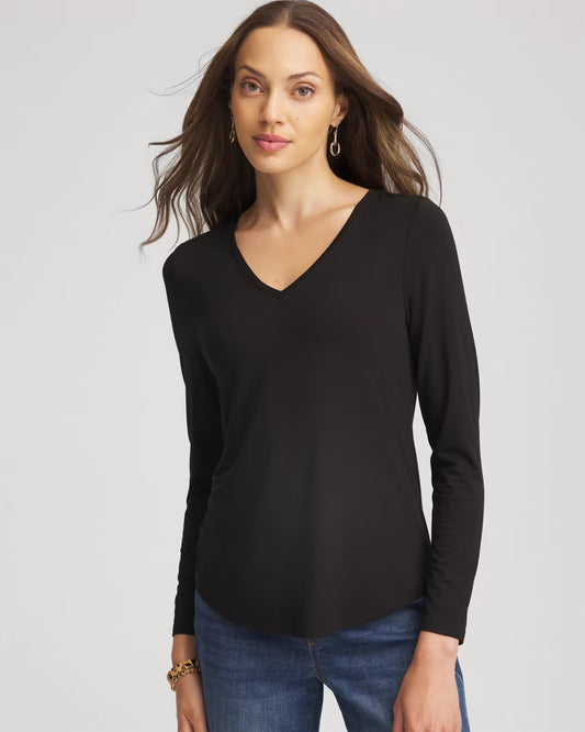 Touch of Cool V-Neck Layering Tee