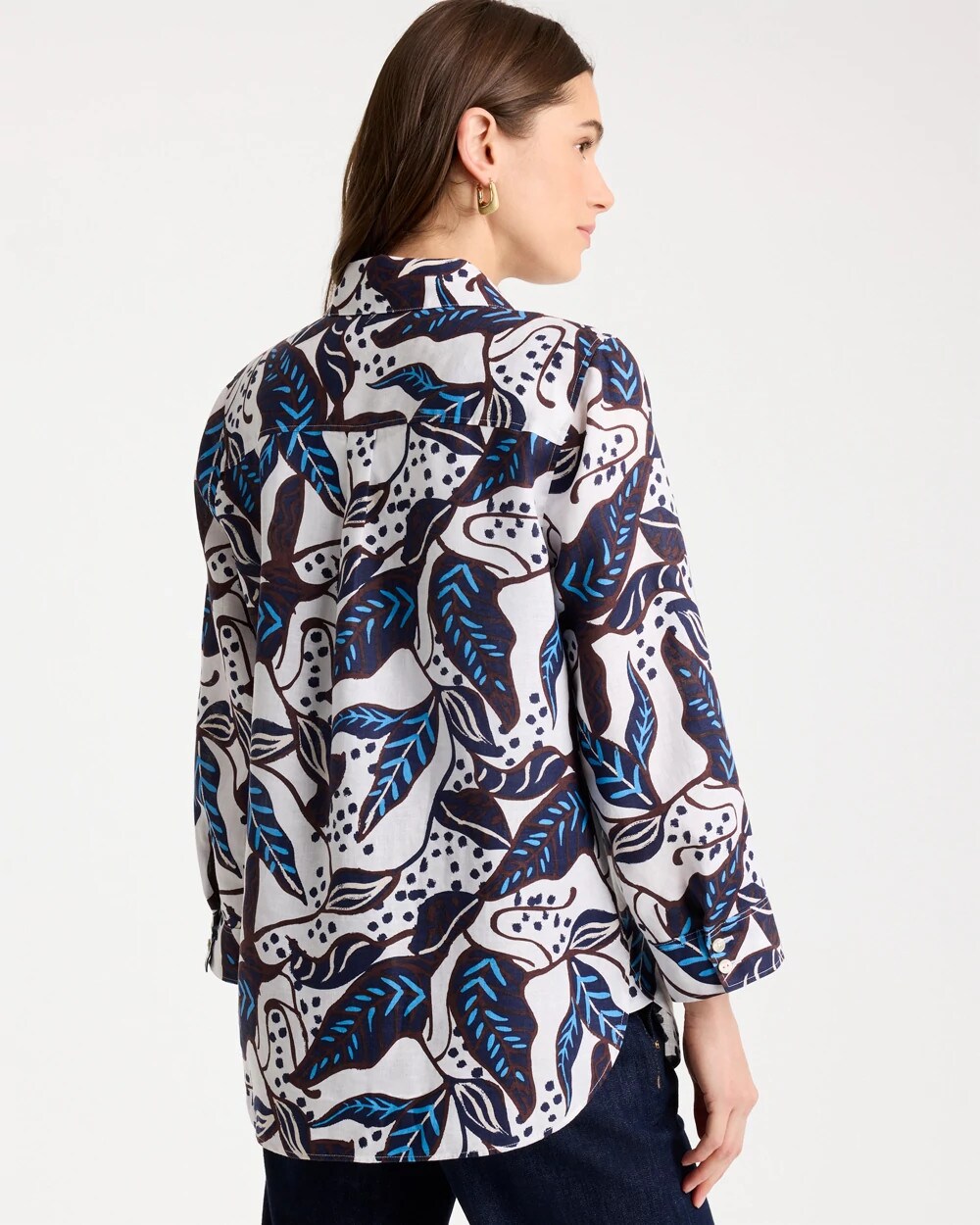 No Iron Linen Forest Fusion Shirt