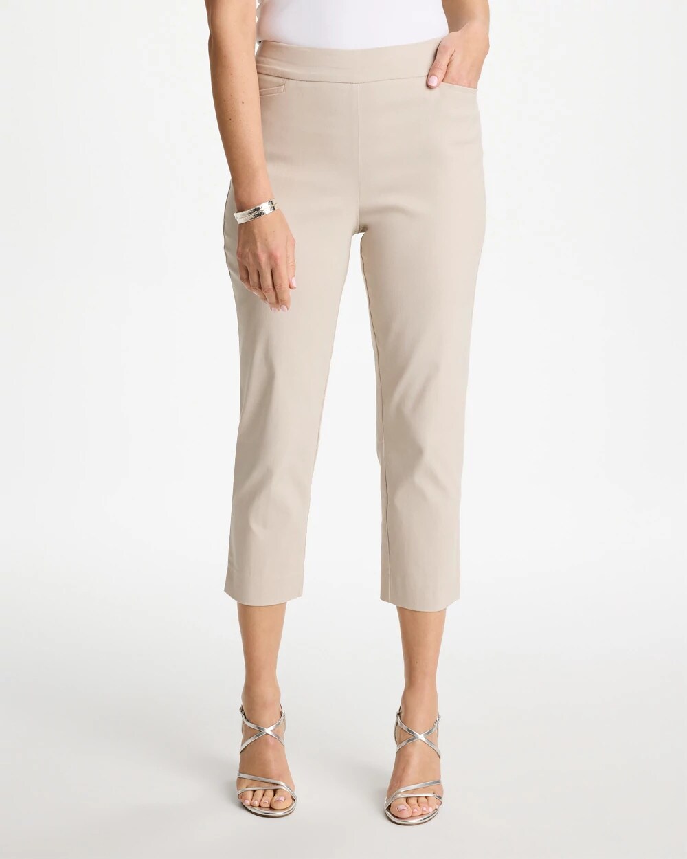 Brigitte Slim Pull-On Crop Pant