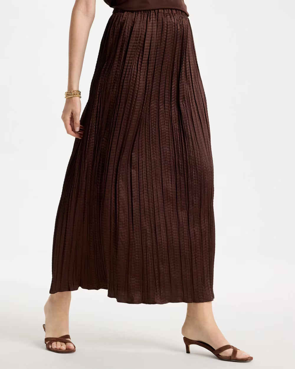 Satin Crinkle Maxi Skirt