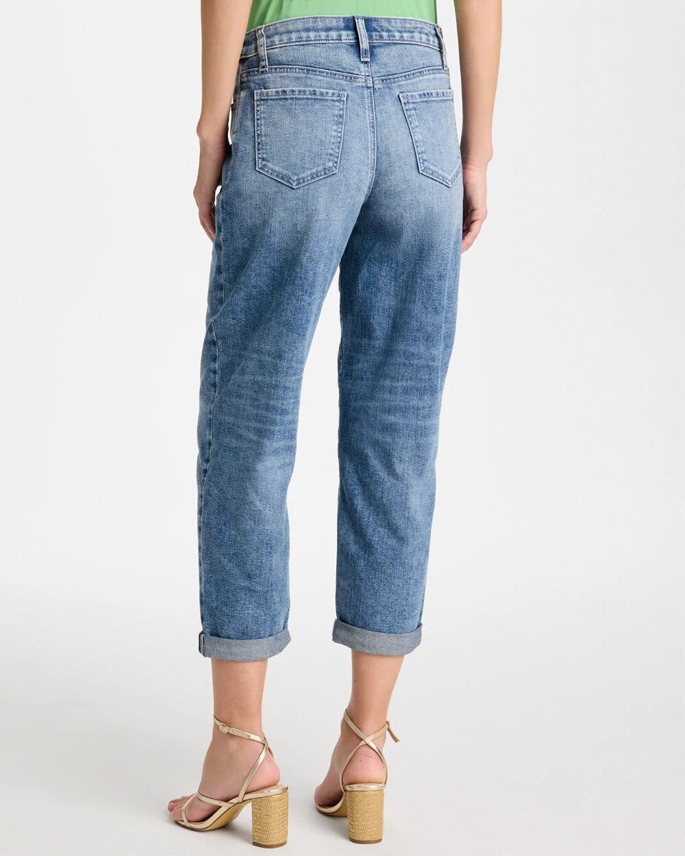 Relaxed Boyfriend Rolled Hem Jean