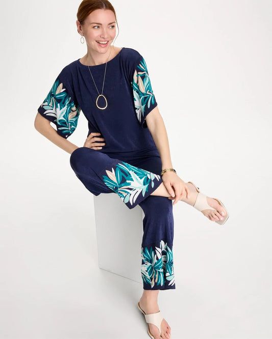Travelers Palm Border Crop Pant
