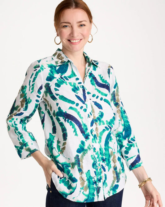 No Iron Athena Dye Linen Shirt
