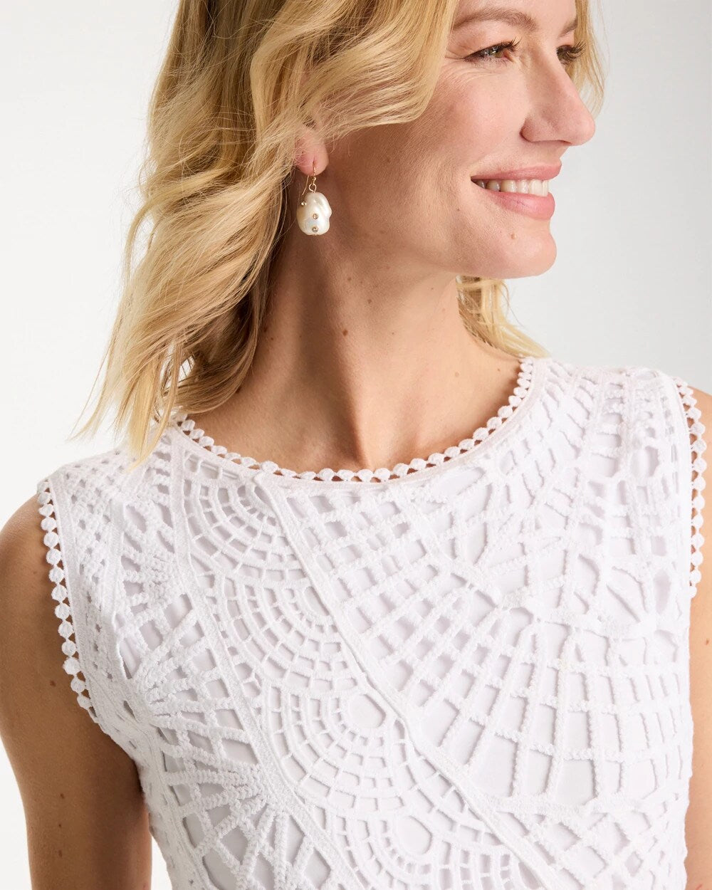 Cotton Crochet Sleeveless Tank