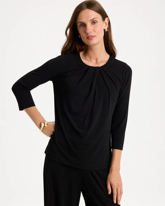 Travelers Knit Twist Front Top
