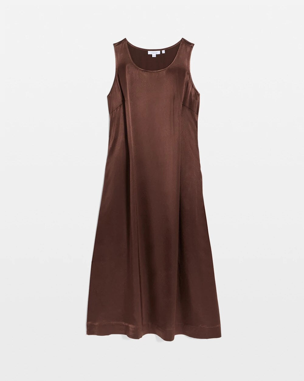 Faux Satin Sleeveless Dress