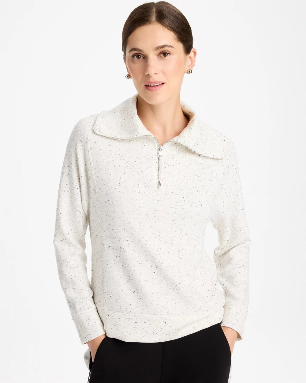 Zenergy Soft Flecked Half-Zip Top