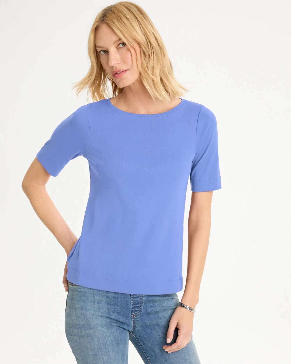 Pima Elbow Sleeve Tee