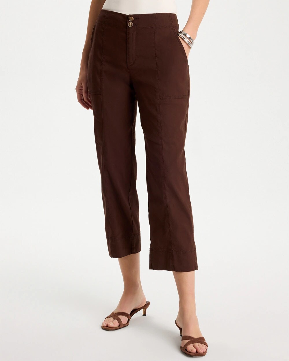 Relaxed Linen Crop Pant