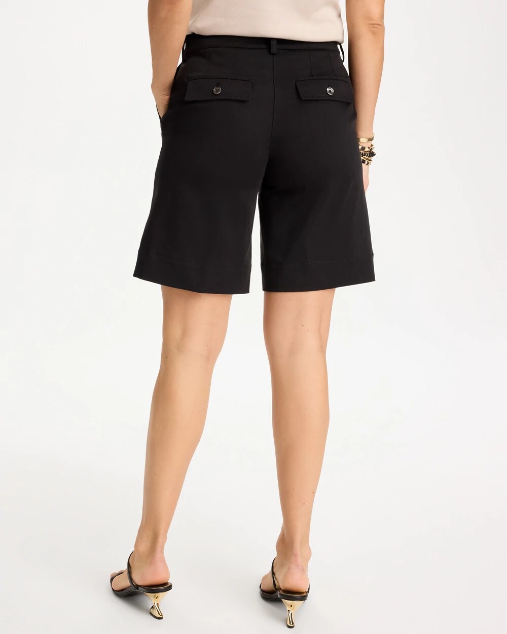 Emme Fly Front Sateen Shorts