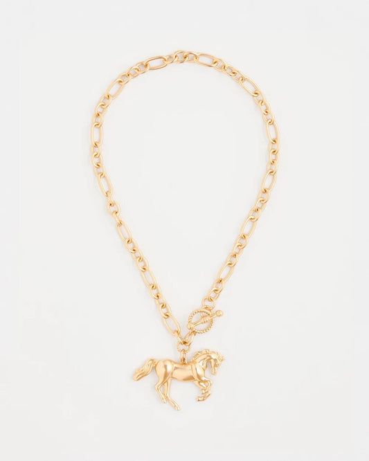 Horse Pendant Toggle Necklace