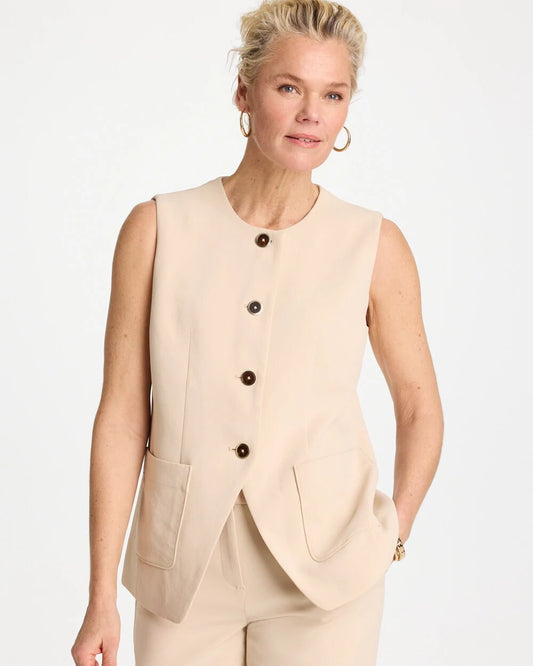 Split Hem Crepe Vest