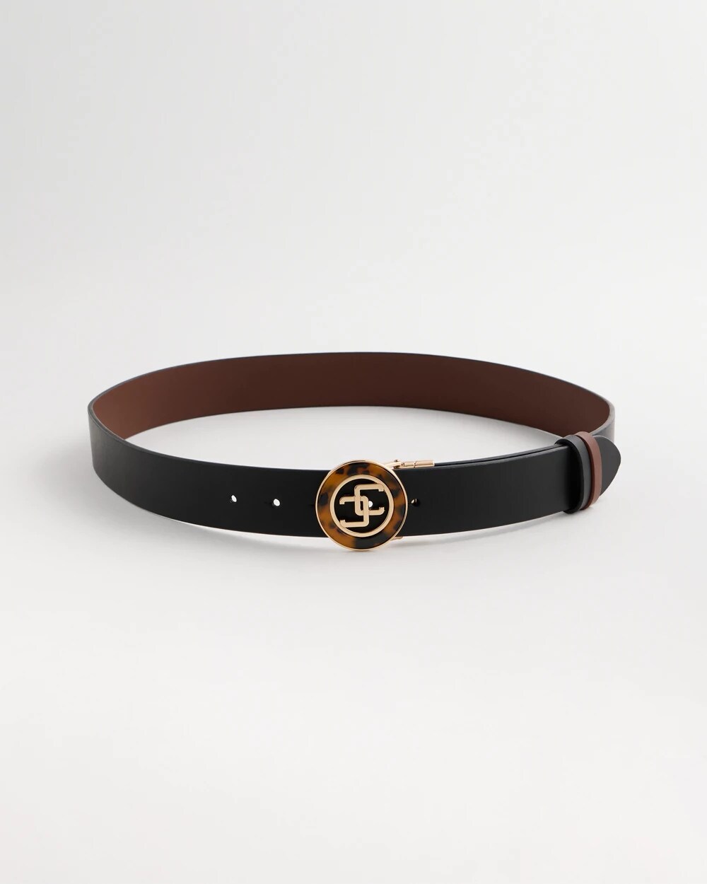 Reversible Tortoise Buckle Trouser Belt