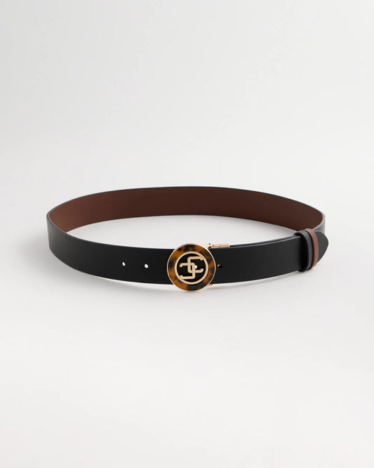 Reversible Tortoise Buckle Trouser Belt