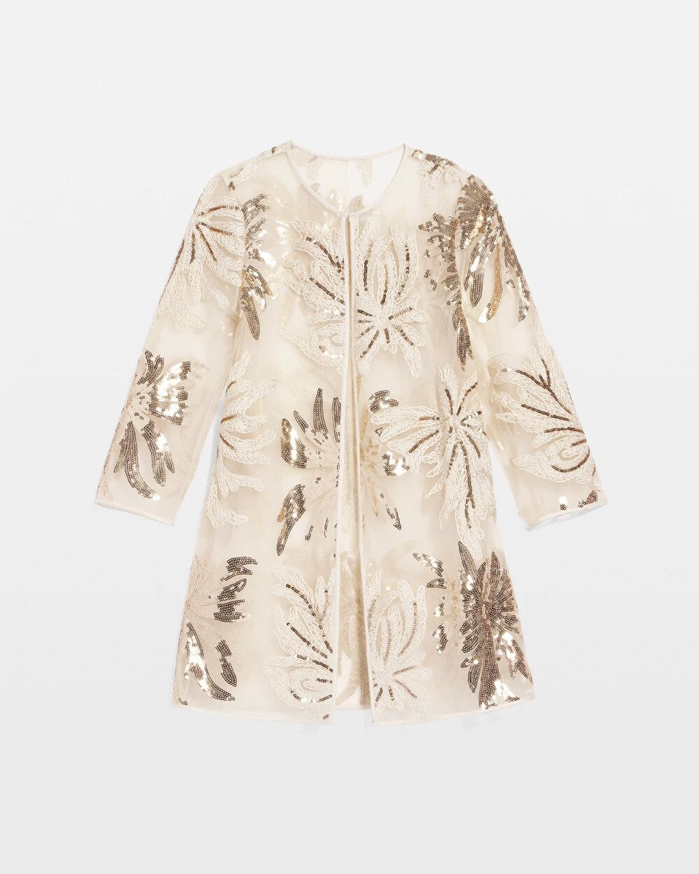 Travelers Collection Sequin-Mesh Jacket