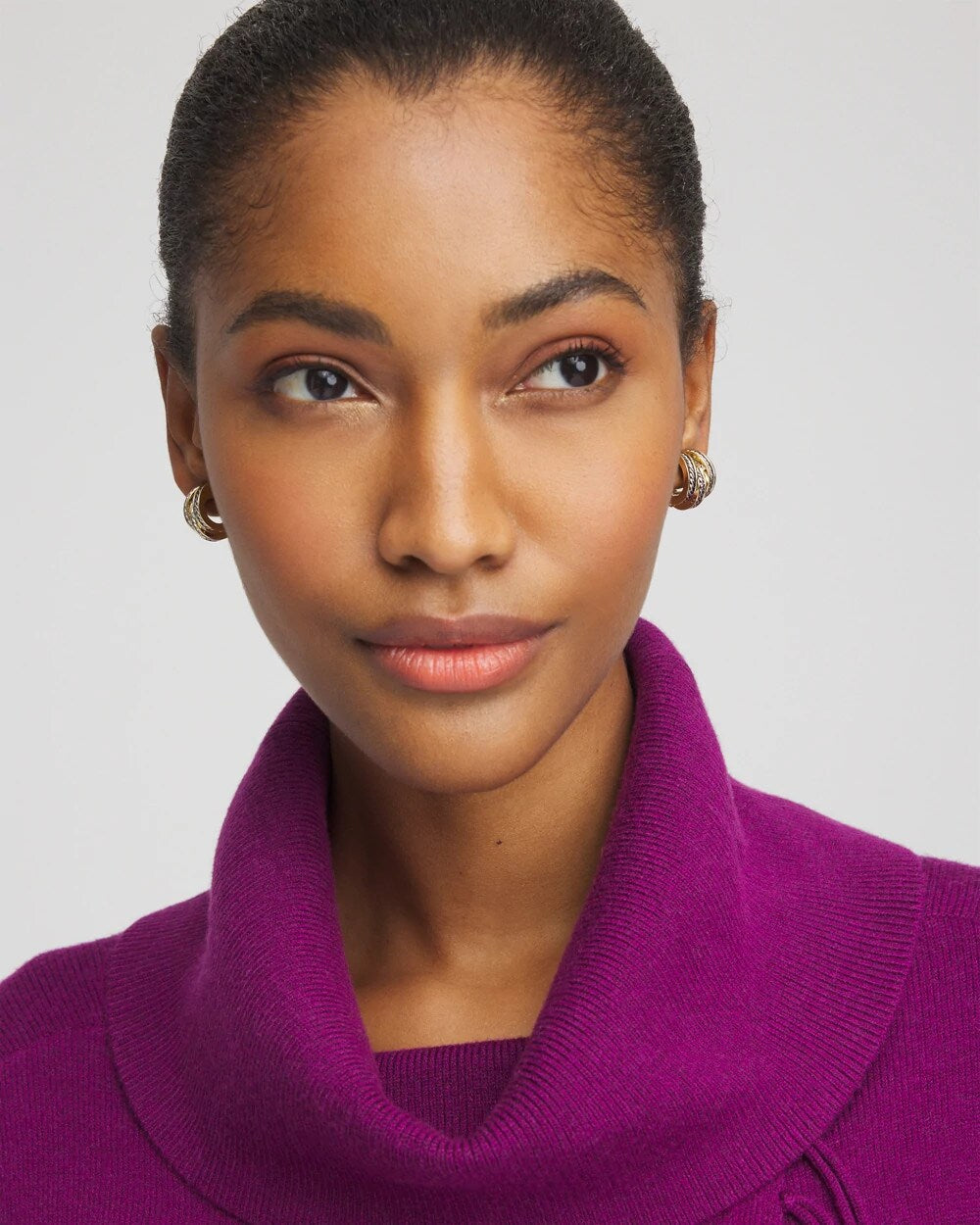 No Droop Mixed-Metal Clip-On Hoop Earrings