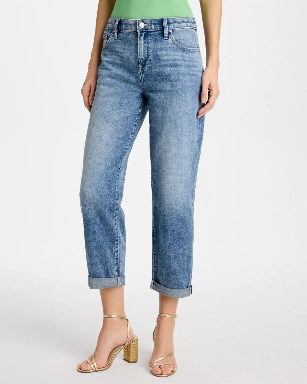 Relaxed Boyfriend Rolled Hem Jean
