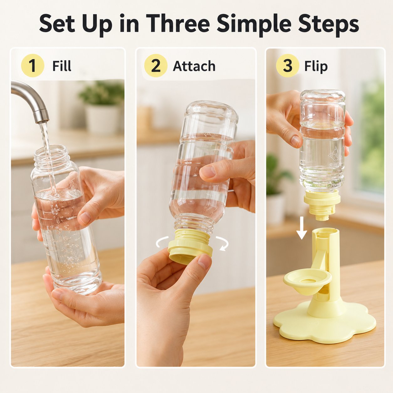 ✨ Gravity Cat Water Dispenser 🐱Cordless Raised Pet Water Bowl Anti-Spill ⚡No Electricity Needed
