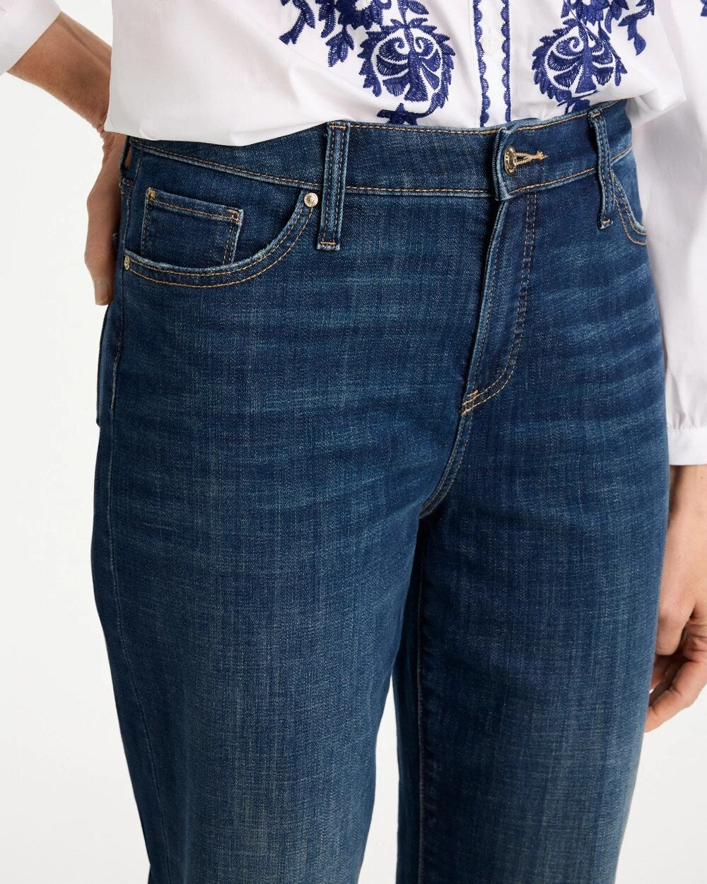 Girlfriend Straight Ankle Jeans