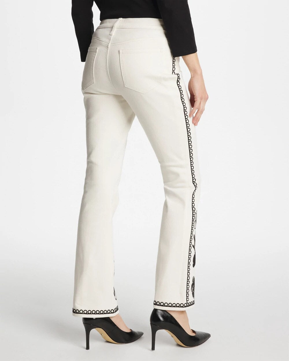 Ginkgo Girlfriend Cropped Flared Jeans