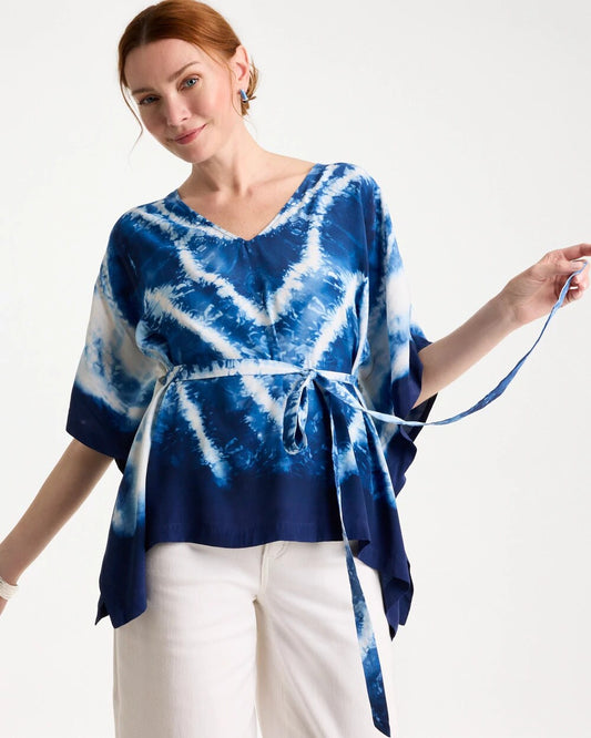 Tie Dye Belted Poncho