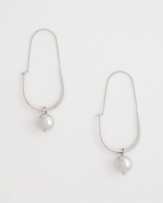 Silver Bead Threader Earrings