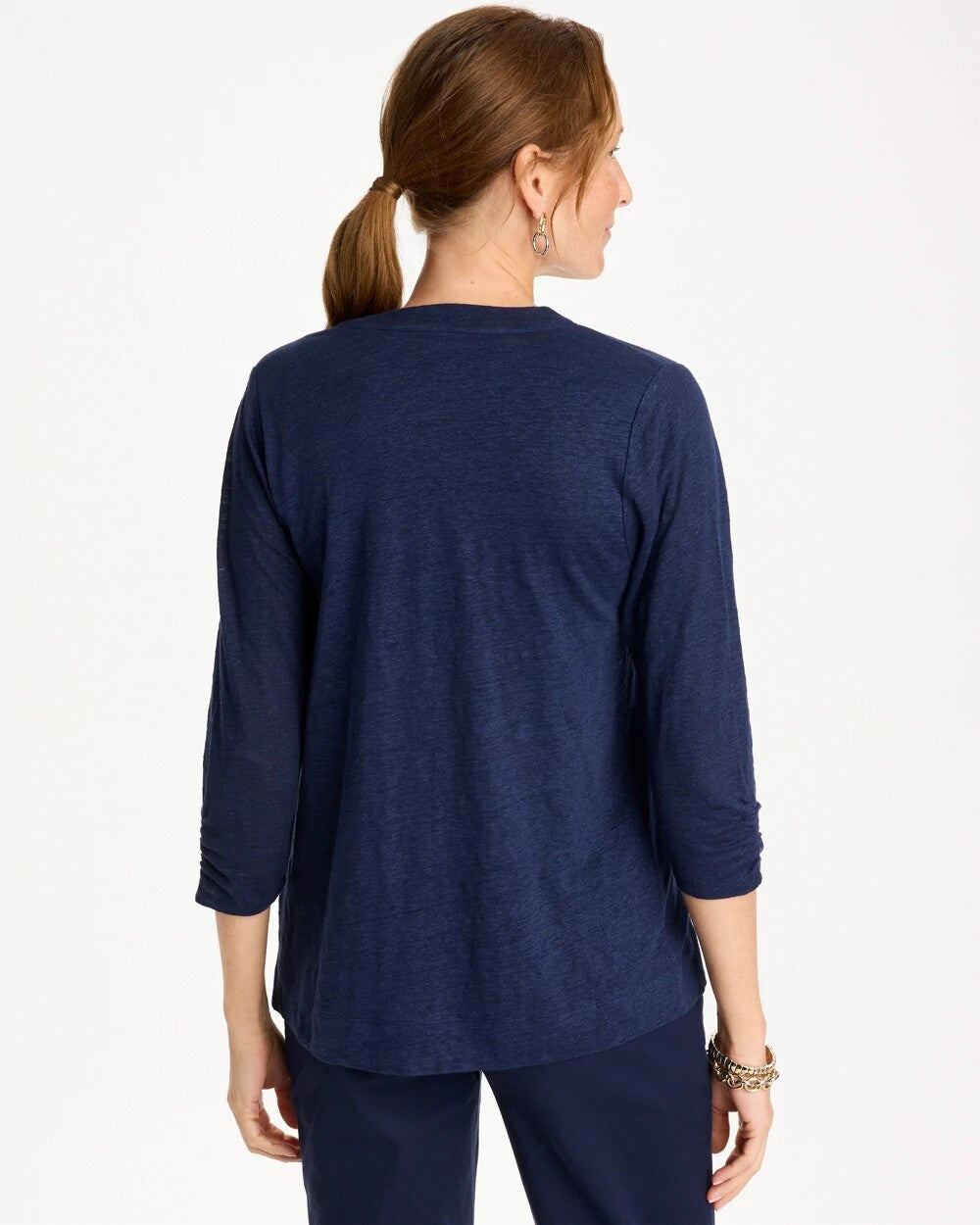 Linen Open Front Cardigan