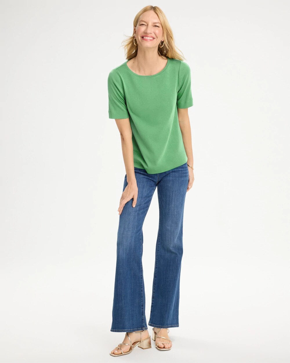 Pima Elbow Sleeve Tee