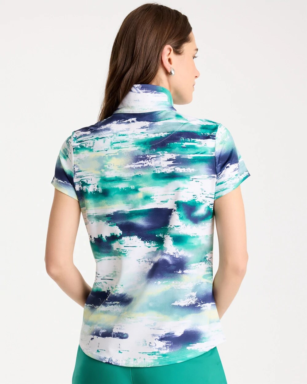 Zenergy UPF Watercolor Half Zip Polo
