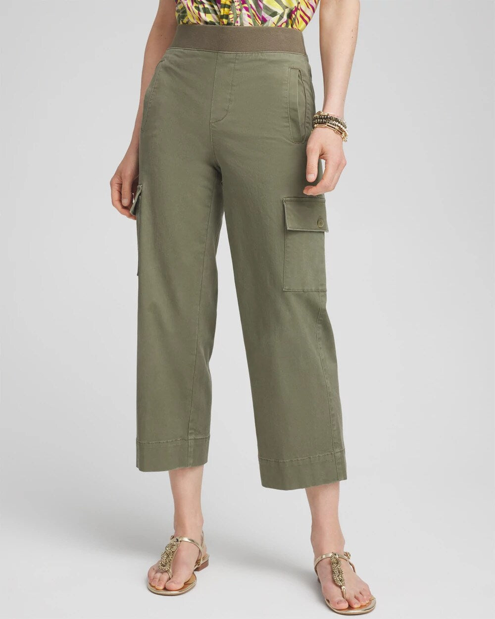 Cargo Straight Leg Cropped Pants