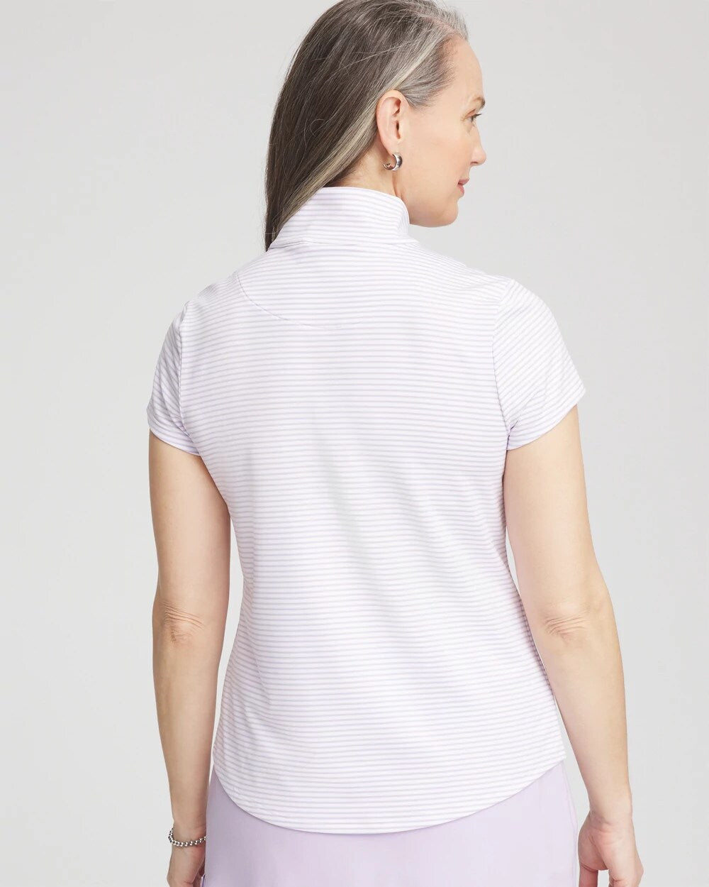 Zenergy Striped UPF Short-Sleeve Top