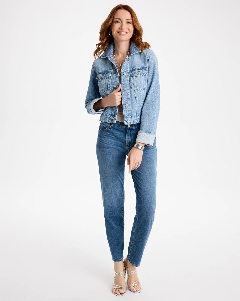 Denim Soft-Stretch Structured Jacket