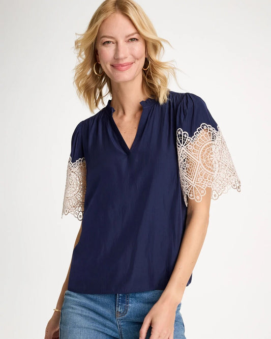 Sea Island Crochet Lace Blouse