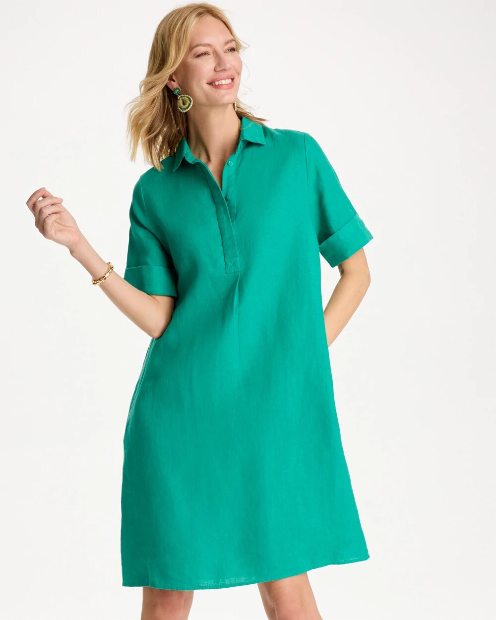 Linen Popover Dress