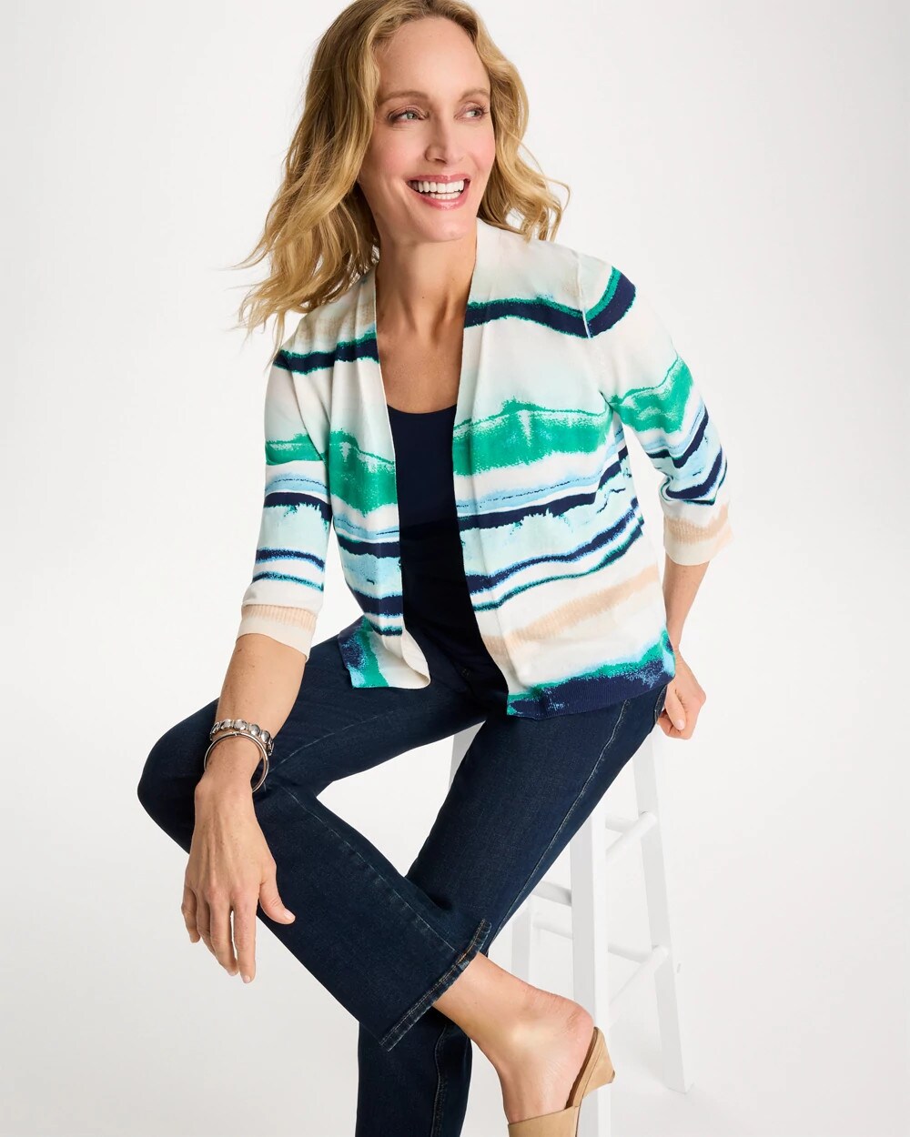 Grotto Striped Summer Romance Cardigan